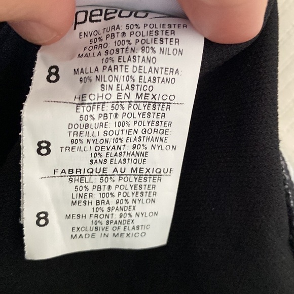 Speedo Shirred Tank One Piece Endurance and Moderate Cut Swimsuit NWT, Size 8 - Picture 3 of 10